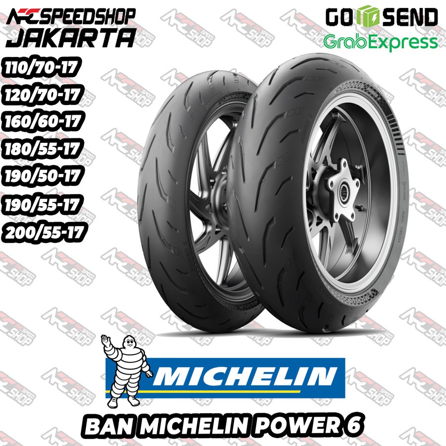 Ban Michelin POWER 6 110/70-17 120/70-17 160/60-17 180/55-17 190/50-17 190/55-17 200/55-17 POWER 6 F