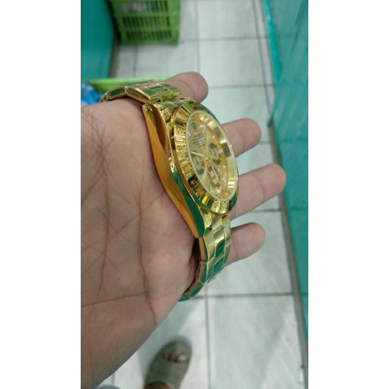 jam ex quartz sport klasik gold jam pria water resist