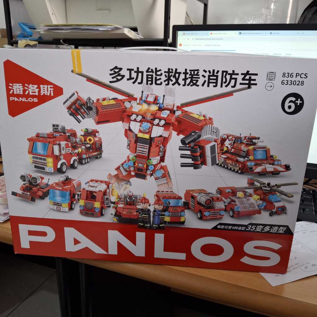 Panlos Brick Mobil Pemadam Dan Robot Fire Rescue Engine 35 Variant