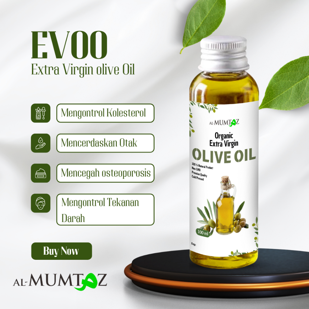 

Minyak Zaitun Extra Virgin Olive Oil Premium 100% Asli Alami Kualitas Terbaik untuk Konsumsi harian, Masak, Salad, Perawatan Rambut & Kulit - Kaya Manfaat, Sehat, Cocok untuk Diet, 100ml - Murah & Berkualitas Tinggi