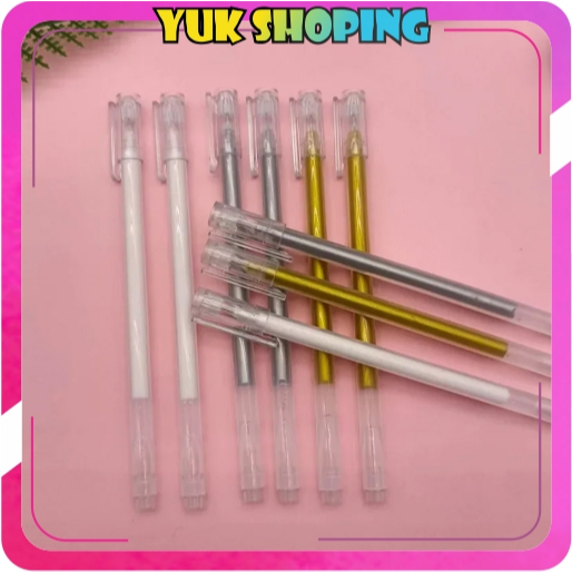 

✧YUKSHOPING✧ Pulpen Tinta Samoyed Pulpen Tinta Warna Putih/Emas/Silver Gel Ink Pen Metalic Pen S118