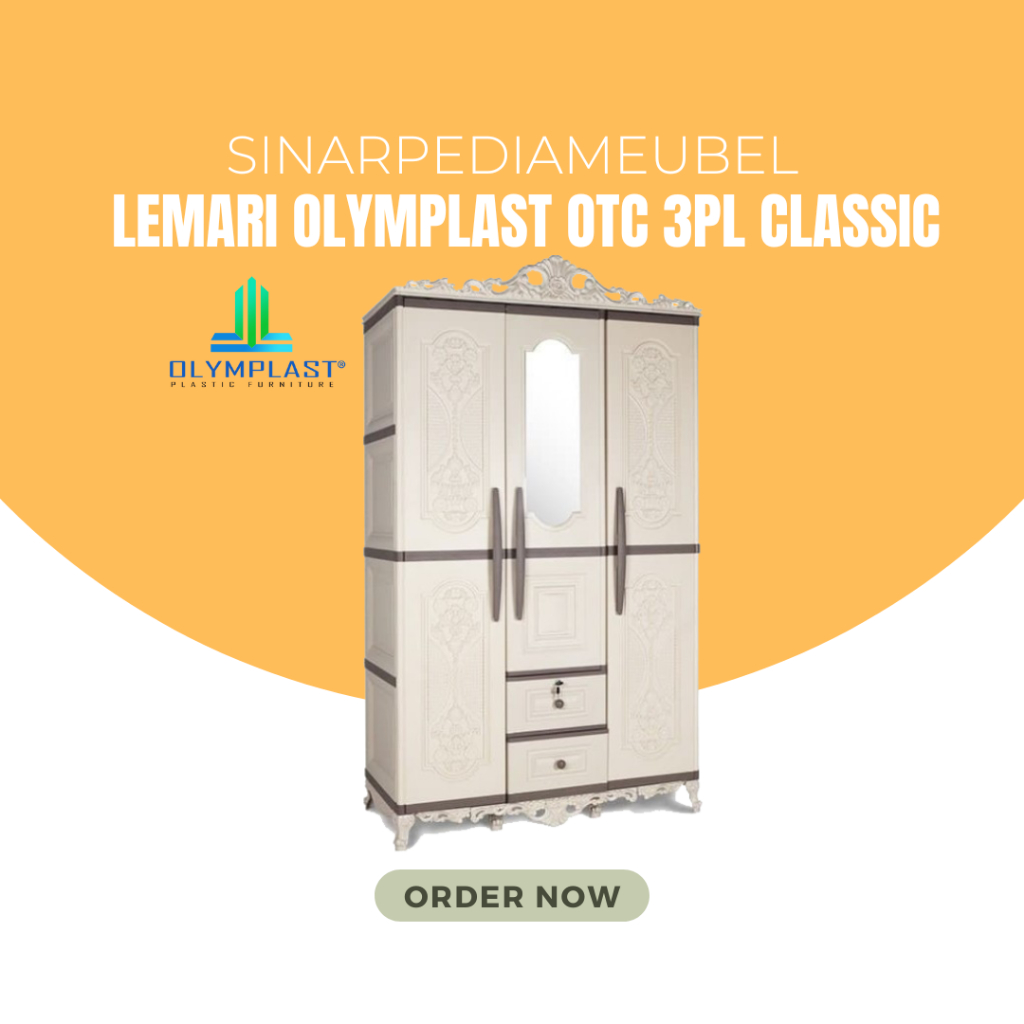 Lemari Plastik Olymplast OTC 3 Pintu Classic (OTC 03 PL)