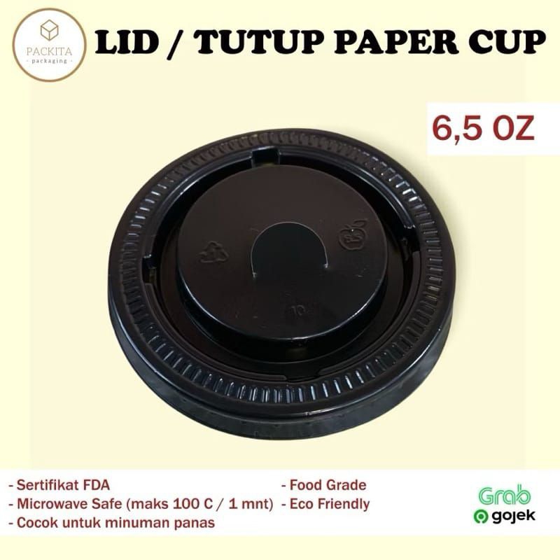 Tutup Lid Paper Hot CupTutup Cup Kertas Kopi isi 50 pcs