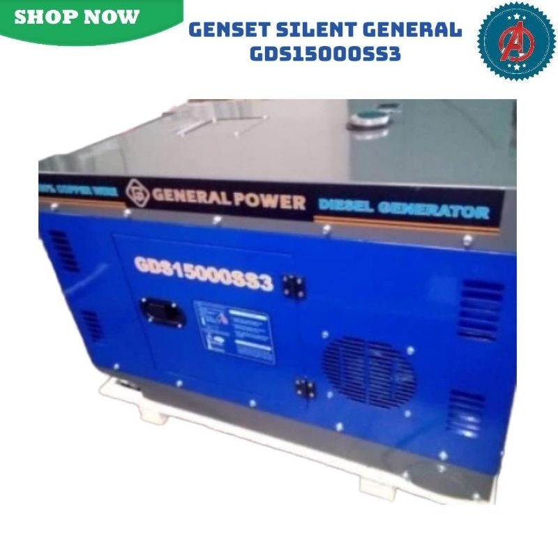 Genset Silent General Power GDS 15000 SS3 3 Phase ( 12.5 KVA, 1000 Watt )