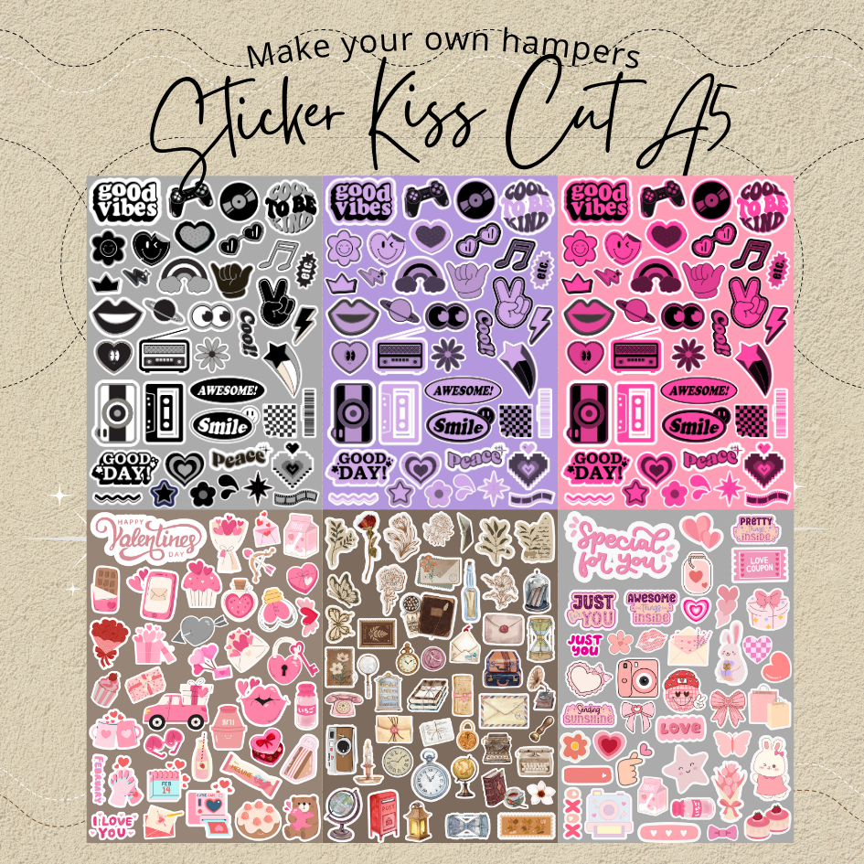 

STIKER KISS CUT UKURAN A5 | STICKER GABLE BOX | STIKER GABLEBOX