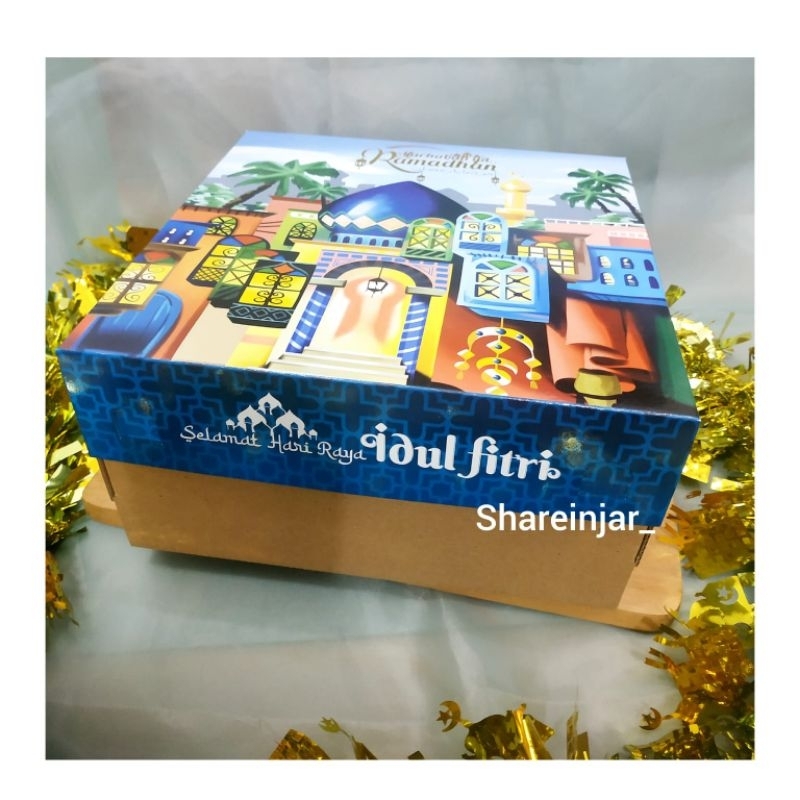 

Box Kotak Packaging Hampers Lebaran Idul Fitri 25x25x18cm - Dus Kue Kado Eid #E
