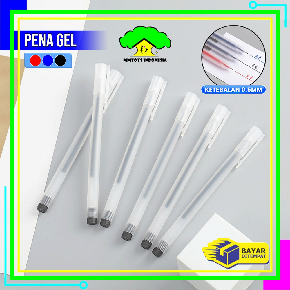 

MI-A46 Pena Gel Alat Tulis Pulpen 0.5mm Motif Polos Simple / Pena Perlengkapan Sekolah Ballpoint / Pulpen Cair Kantor Sekolah Import