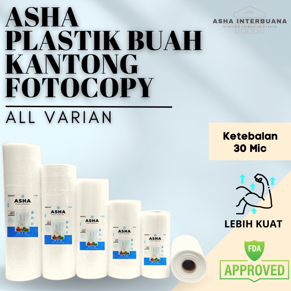 

Ready ASHA Plastik Buah Plastik Fotocopy Roll Plastik Sayur Plastik Roll Buah 75