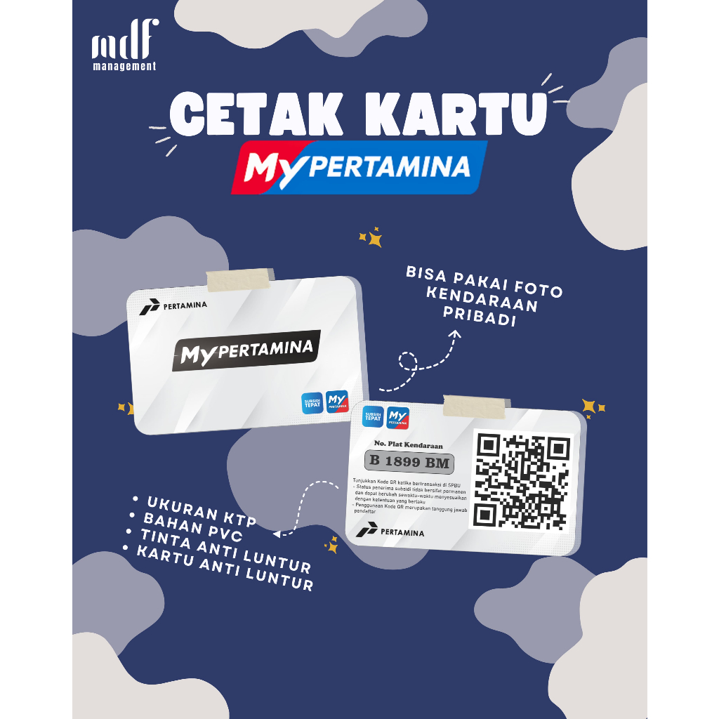 Jasa Cetak Kartu Barcode My Pertamina