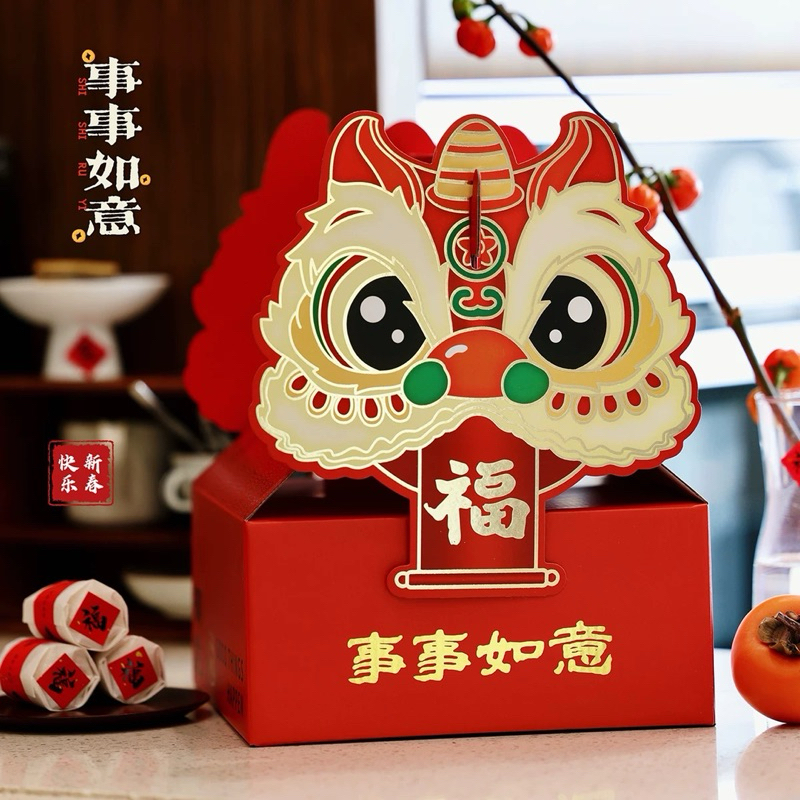 

NEW2025 - (SSRY06)Kotak hampers imlek 6sekat - sincia box - cny box - kotak kemasan imlek