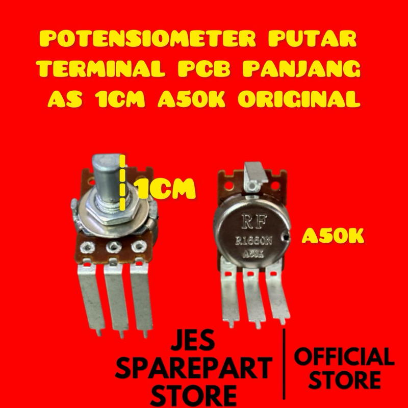 POTENSIO COAK 6KAKI B50K B500K TEKUK PANJANG