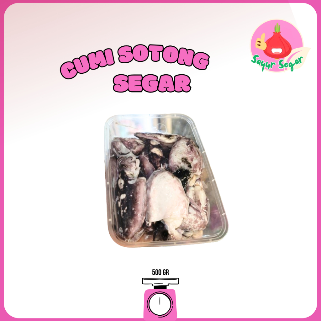 

Sayur Segar - Cumi Sotong Segar Box 500 gr / Cuttlefish