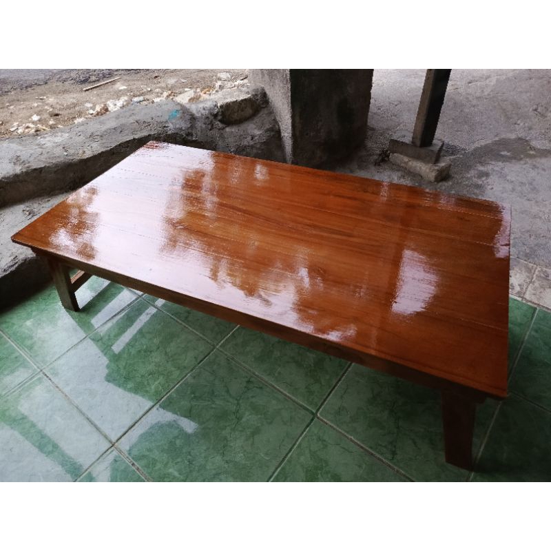 meja belajar kayu jati 100x60x30