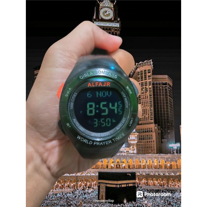 JAM AL FAJR WQ-18 alarm sholat Qiblat