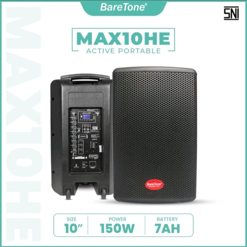 Baretone Speaker Portable MAX10HE Speaker TWS Bluetooth 10 Inch Portable Wireless