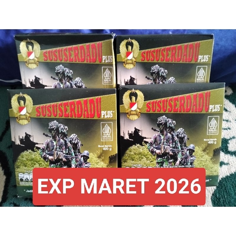

SUSU SERDADU SUSU RASA VANILA EXP 2026 SEHAT DAN MENGUATKAN TULANG MENAMBAH TINGGI BADAN