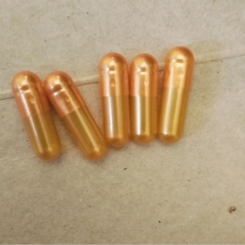 Kapsul Kosong 0 gold Metalik Isi 1000 Kapsul