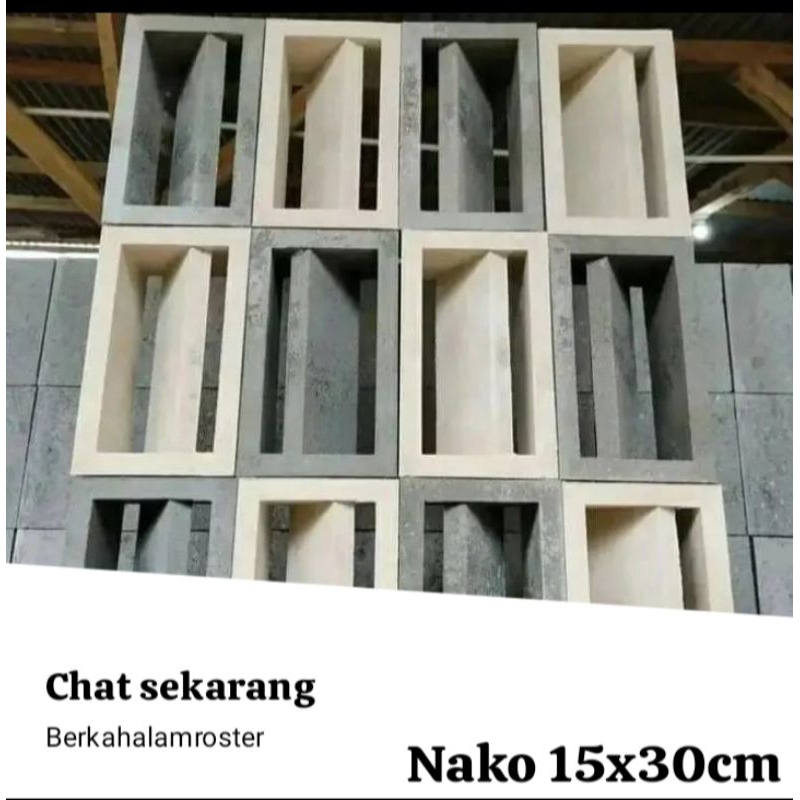 Roster Beton Nako Panjang 15x30m  Minimalis/ Roster Beton Motif Nako Panjang untuk Fasad & Partisi/R