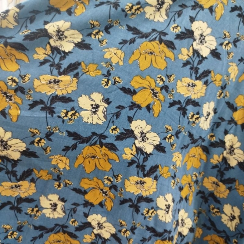 Bahan linen motif | kain linen | bahan linen motif bunga | linen pure | kain linen | bahan kemeja | 