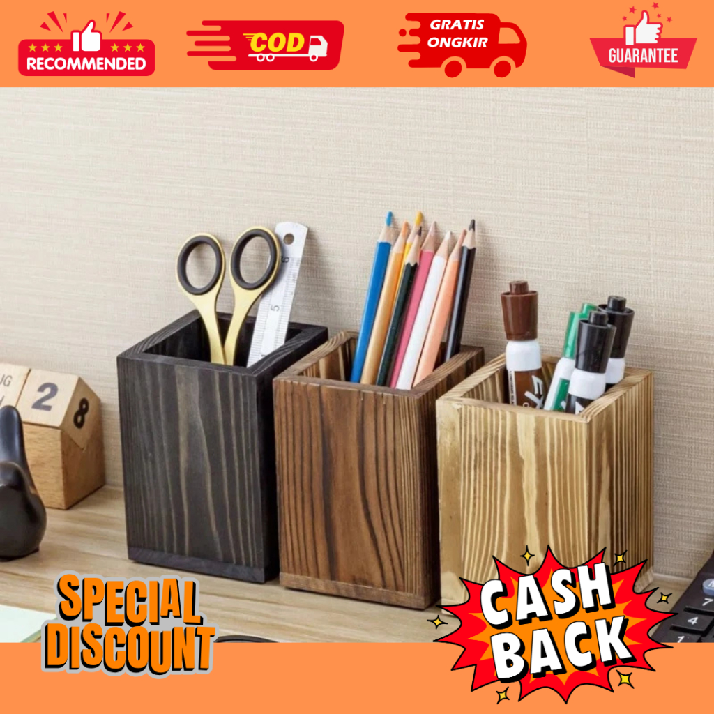 

Tempat Pensil Kayu Persegi Estetik Untuk Dekorasi Meja