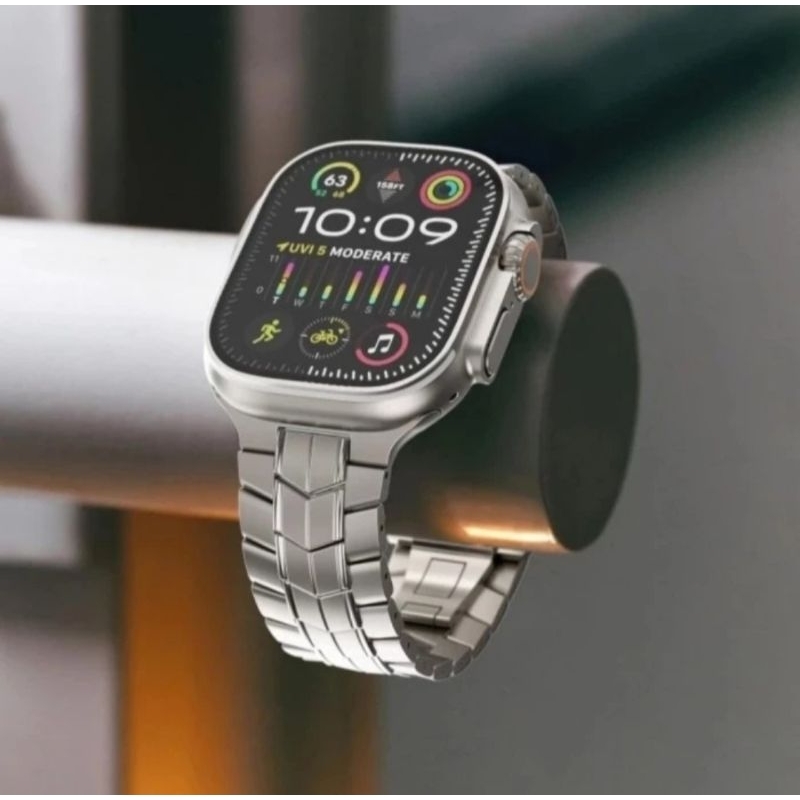 Strap Apple Watch Ultra 49MM Titanium Iwatch Series 10 9 8 7 Tali Jam iwatch Strap iwatch