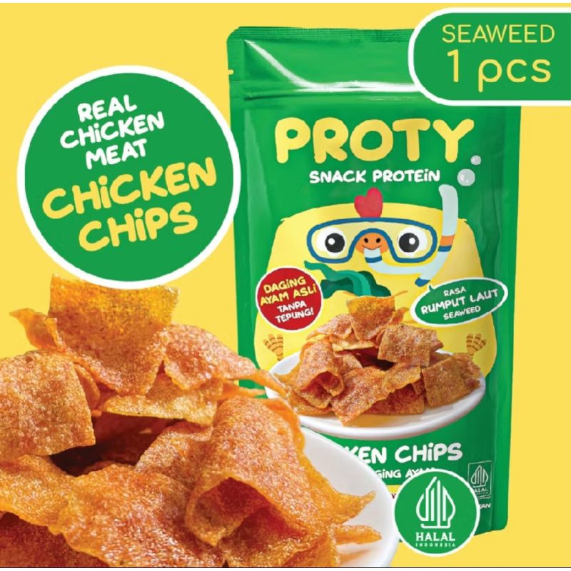

Proty keripik daging ayam - rumput laut / seaweed /cemilan anak