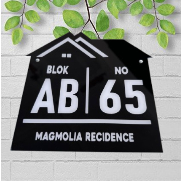 PAPAN NOMER RUMAH ACRYLIC / NOMER RUMAH CUSTOM