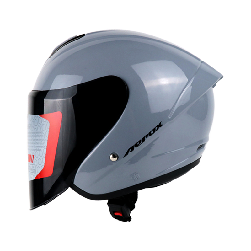 JM Helmet Helm Half Face Retro SNI Original Kaca Smoke Gelap