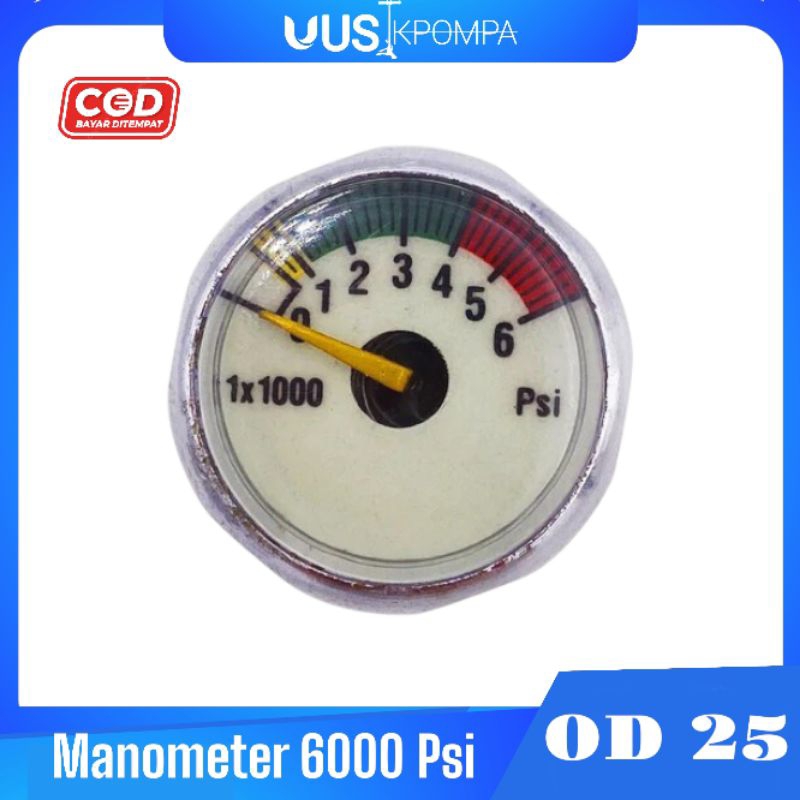 Manometer Kecil OD 25, Manometer pompa Pcp, Sparepart Pompa Pcp