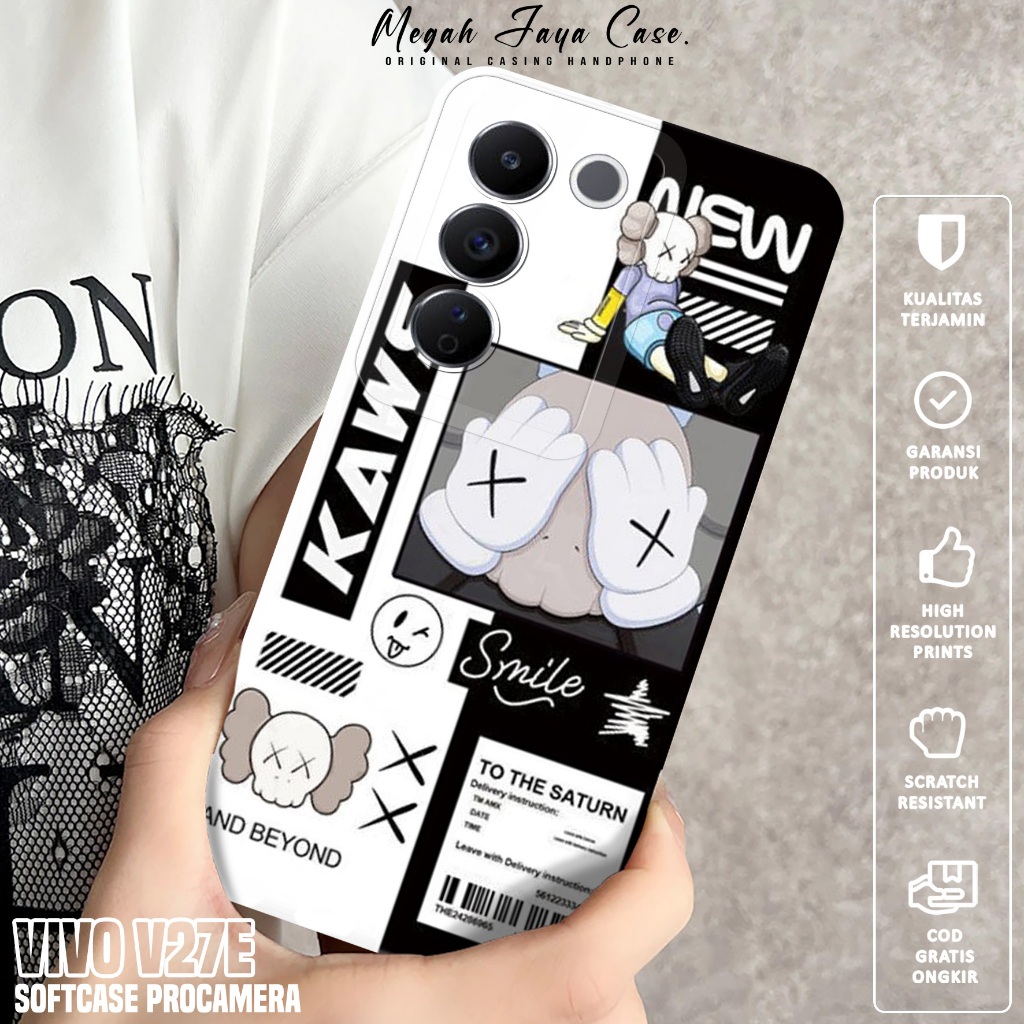 Case VIVO V27E - Softcase Hp VIVO V27E Motif AES - Casing Hp VIVO V27E - Softcase Pro Camera - Silik