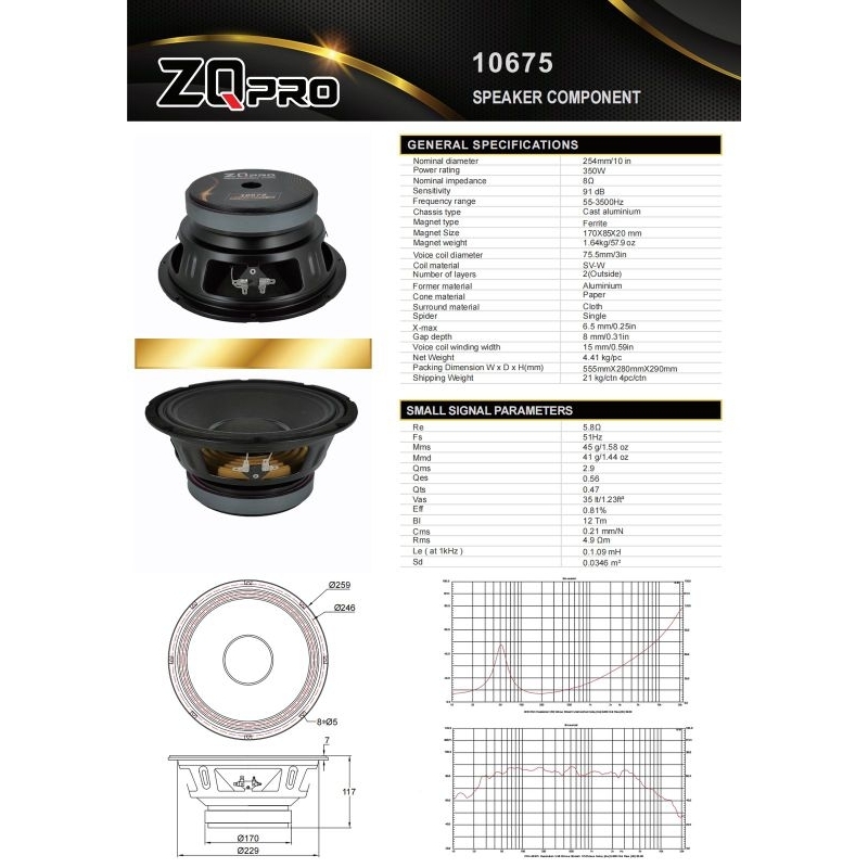 Speaker 10 Inch ZQ Pro 10675