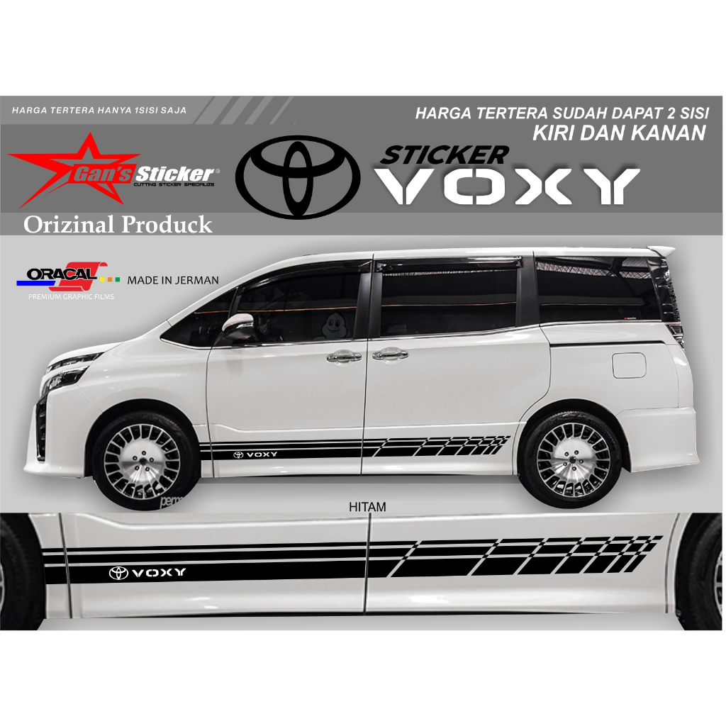 STICKER TOYOTA VOXY AKSESORIS TOYOTA VOXY