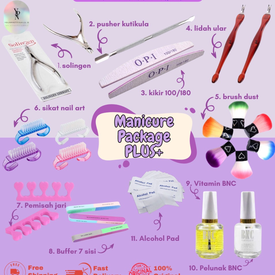 New Arrival  PAKET MANICURE PLUS LENGKAP 11 IN 1  PAKET NAIL ART COMPLETE MANICURE  MANICURE PACKAGE