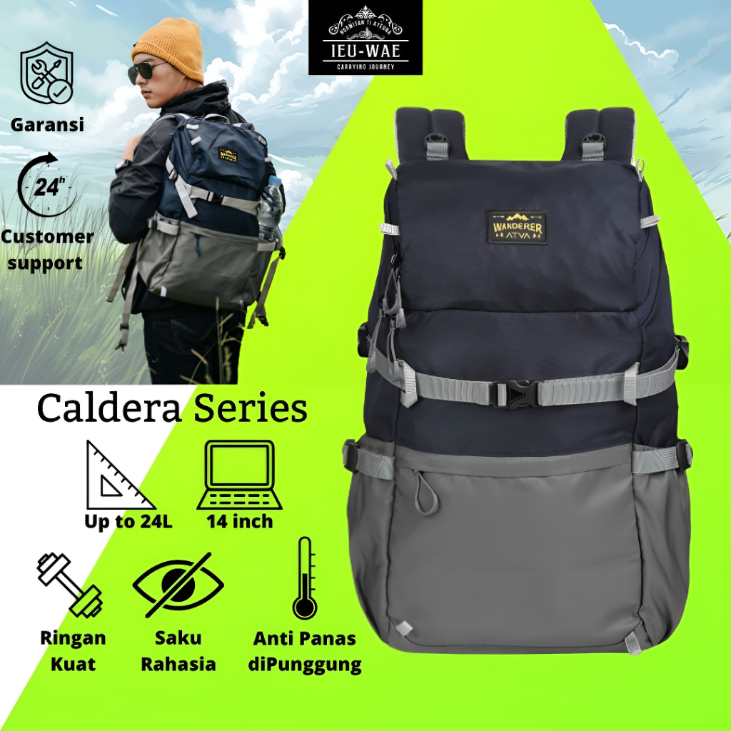 Tas Ransel Daily Backpack Sekolah Outdoor Laptop 14 Inch Waterproof Pria Wanita Branded Terbaru Asli