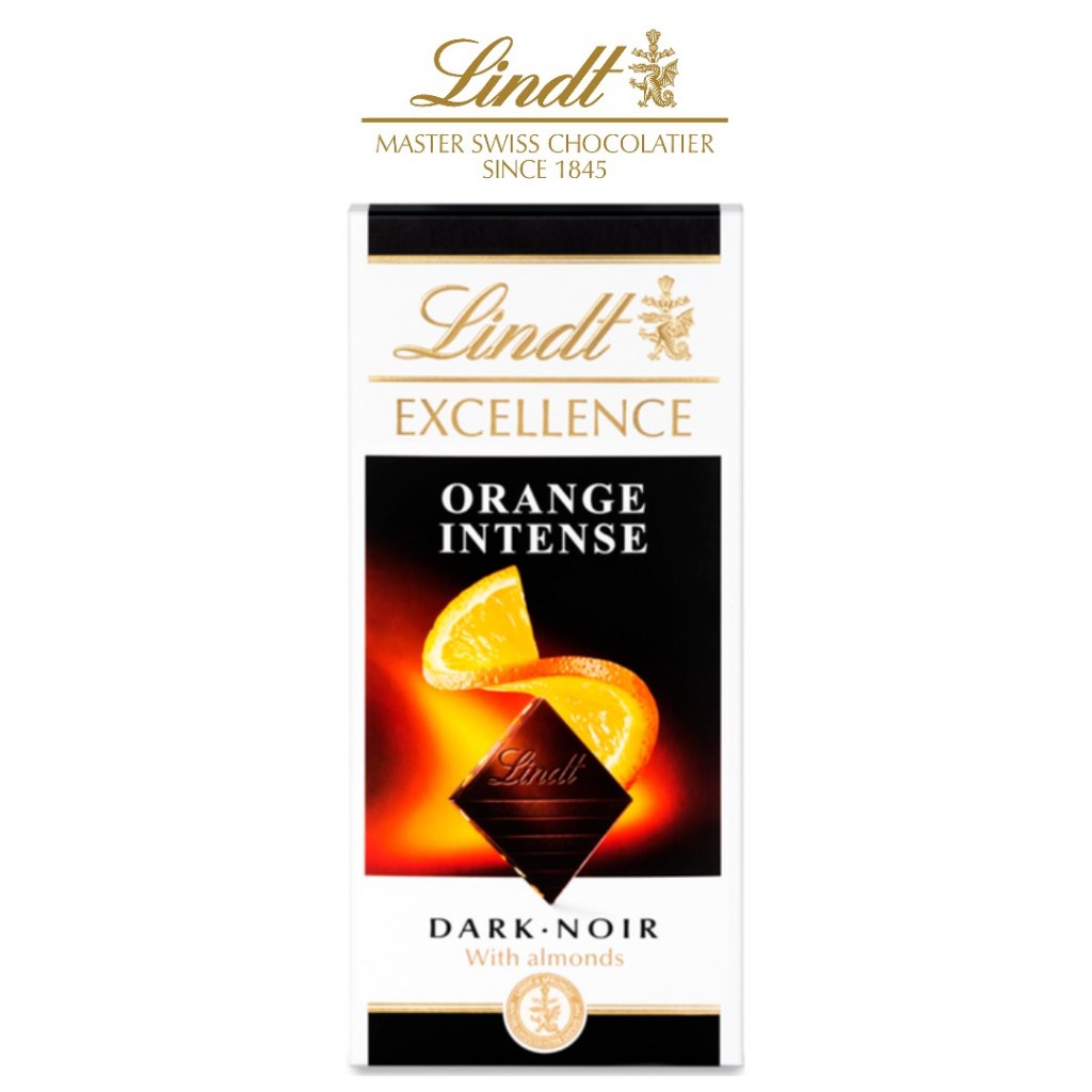 

Lindt Excellence Dark Orange Chocolate Bar 100gr Cokelat original