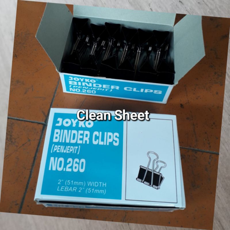 

klip kertas/binder klik No.260(Harga untuk 1 kotak,isi 12 pcs)