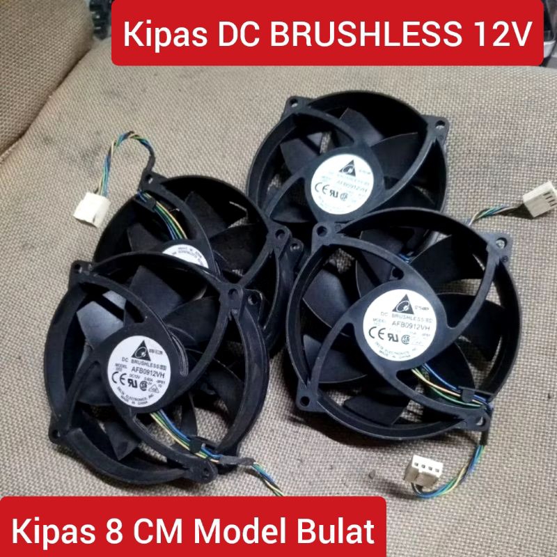 Kipas DC Cooler master BRUSHLESS 12V 8cm x 8cm model bulat