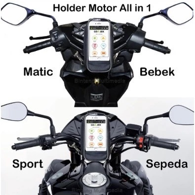 Holder HP Motor Tas HP Motor Tas Ojek Online Tas Gojek Tas Grab Waterproof Multifungsi