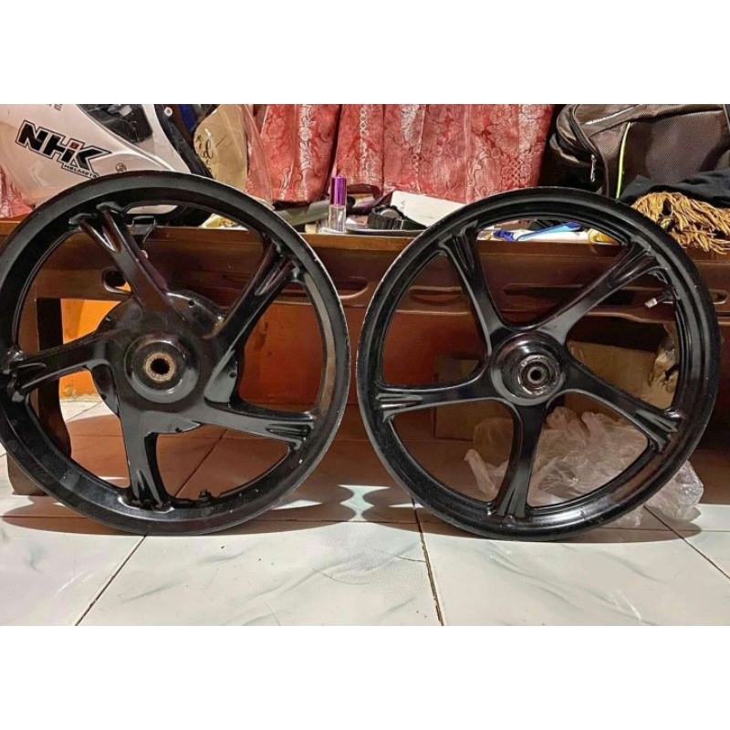 1SET VELG PELEK YAMAHA XRIDE CC 115 PNP MIO SPORTY FINO MIO J/GT SOUL GT TAPAK LEBAR UNTUK CC 115 CO