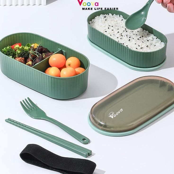 Promotion VOOVA Lunch Box  Kotak Bekal Makan Siang  Kotak Bekal Tali Strap 9ml  Kotak Makan Siang Ae