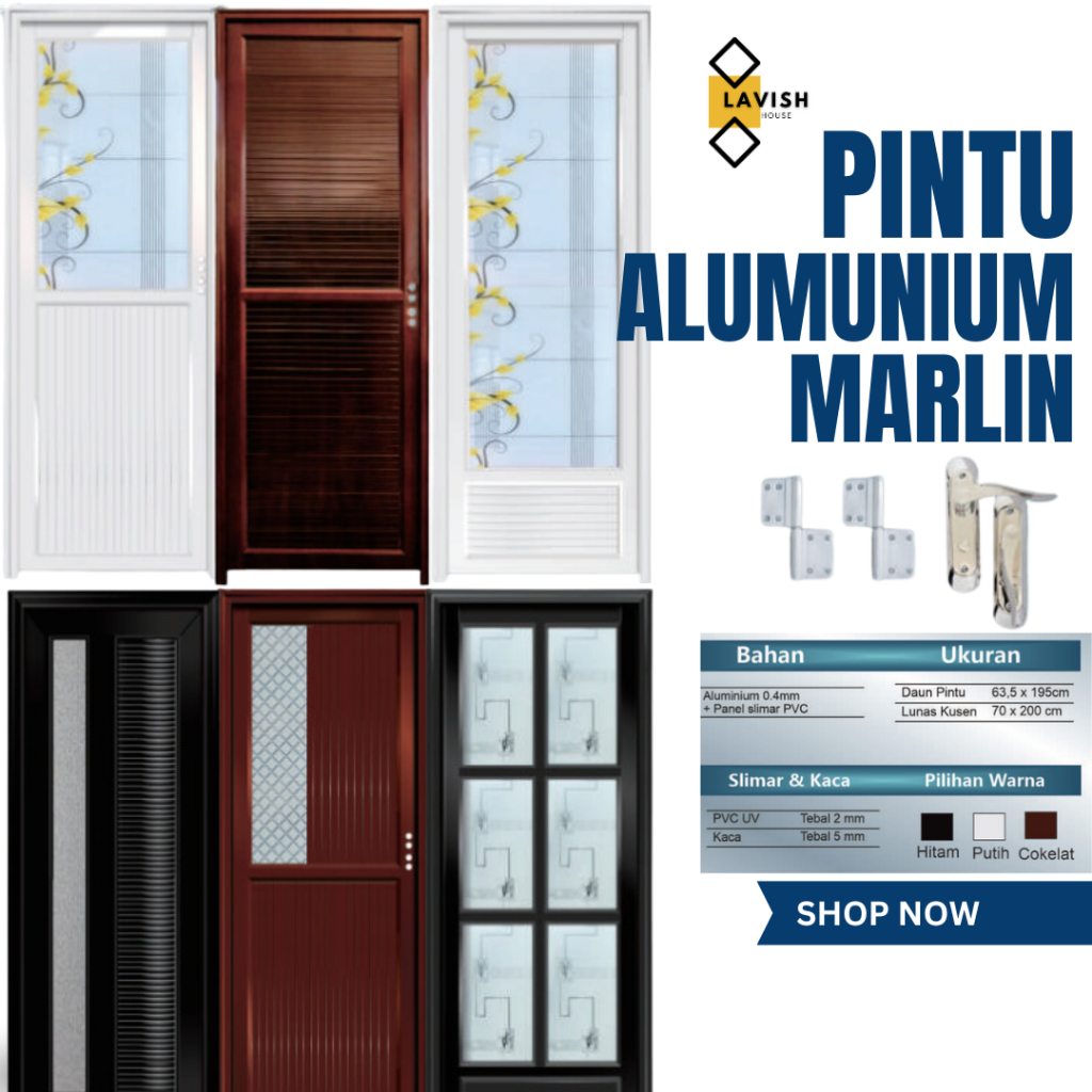 PINTU ALUMUNIUM MARLIN PINTU KAMAR MANDI PINTU KAMAR TIDUR PINTU ALUMUNIUM PLATINUM PINTU ALUMUNIUM 