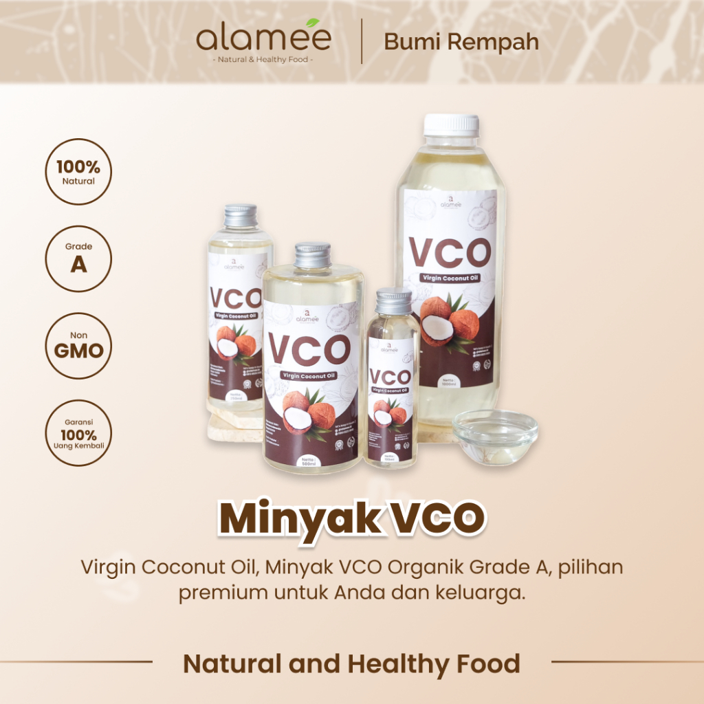 

ALAMEE Virgin Coconut Oil Minyak Kelapa Murni Extra VCO Asli Dapat Diminum Organik Masak Minum