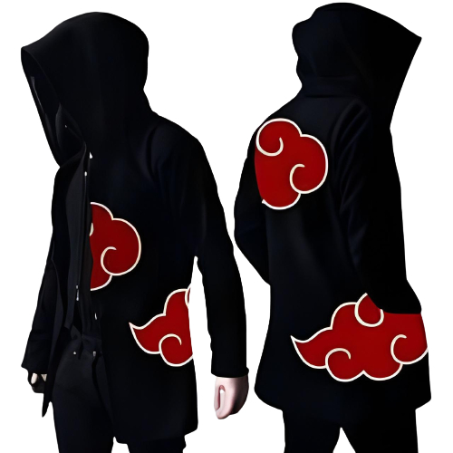Jaket Hoodie Jubah Anime Wibu Akatsuki Pria Wanita