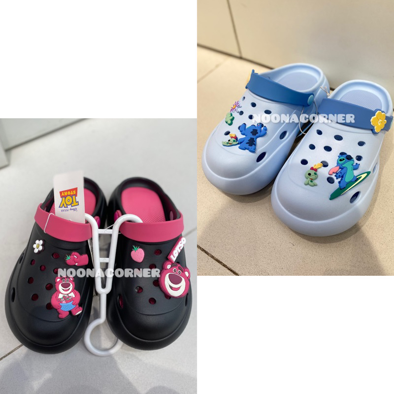 Miniso x Disney ‼️ Sandal Slop / Sandal Bakpao Free Jibbitz Disney Pixar Collections (STITCH / LOTSO