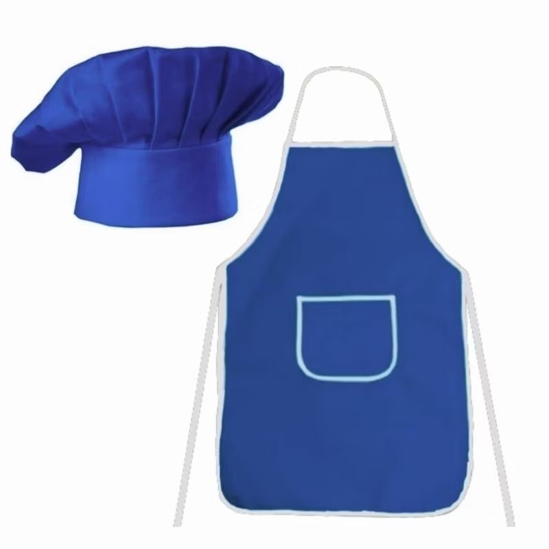 Piyugardening Celemek Dan Topi Chef Anak / Topi Chef & Celemek Chef