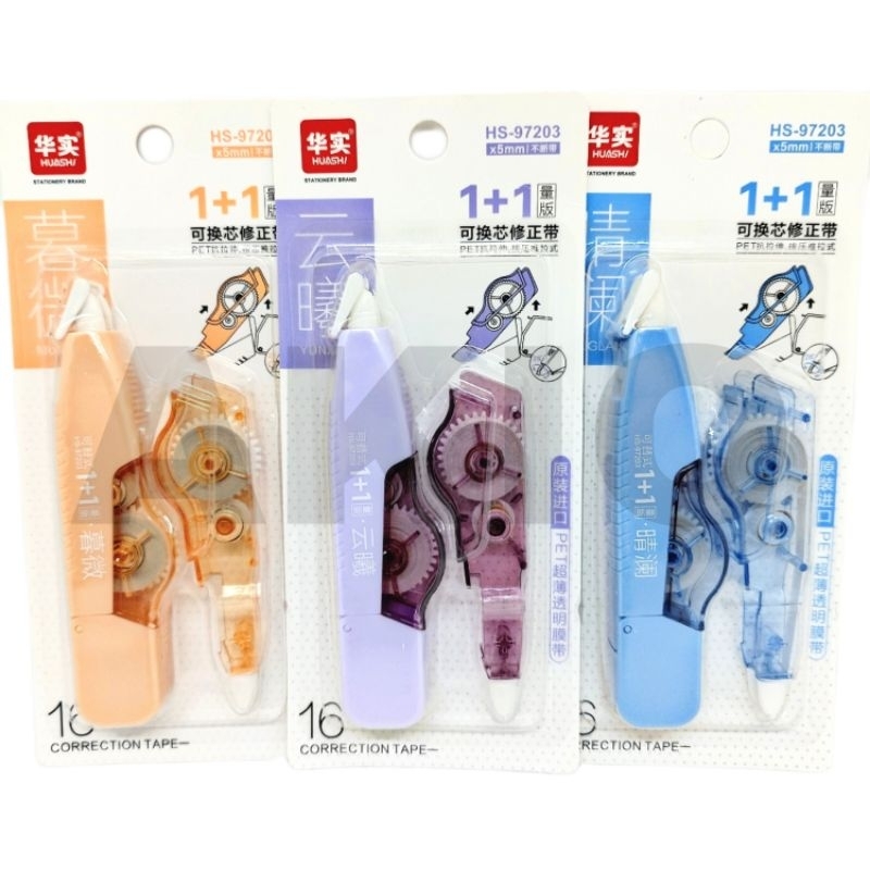 

Tipex Kertas Roll Mekanik Cetekan HUASHI HS-97203 REFILL 16 M Correction Tape Murah Aesthetic