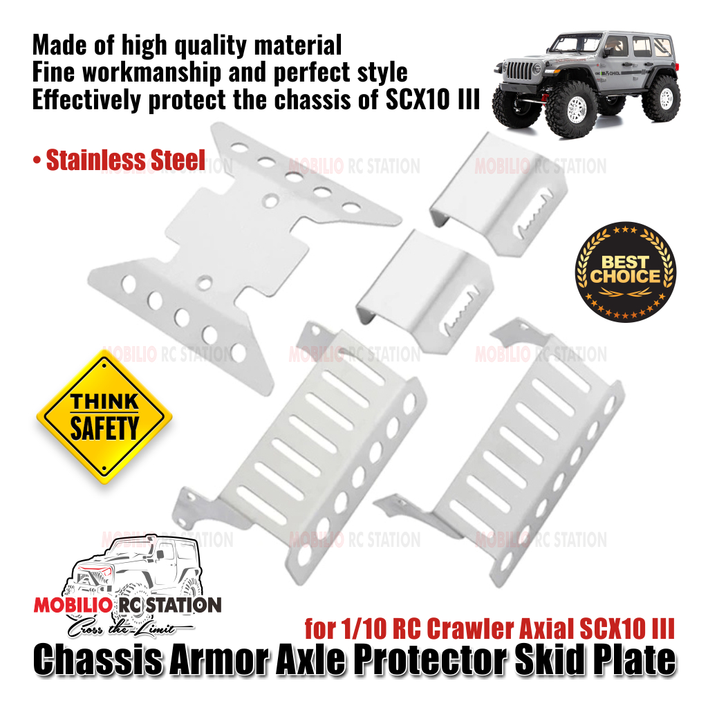 Chassis Armor Axle Protector Skid Plate for RC Crawler Axial SCX10 III