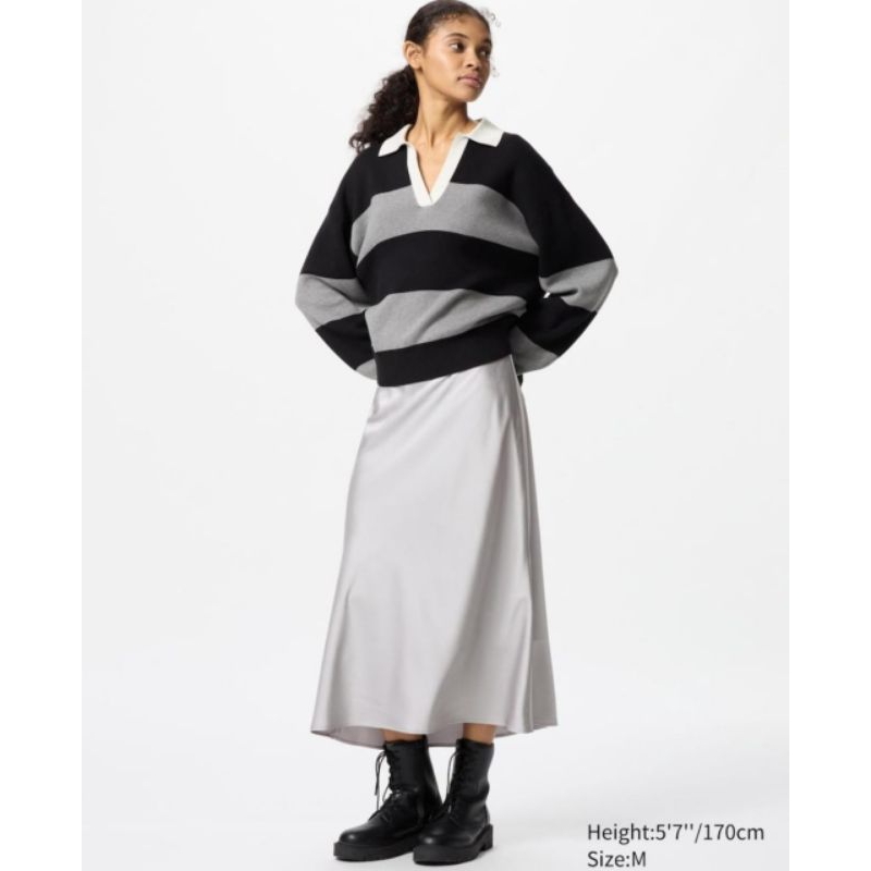 UNIQLO Rok Satin Skirt Original Terlaris