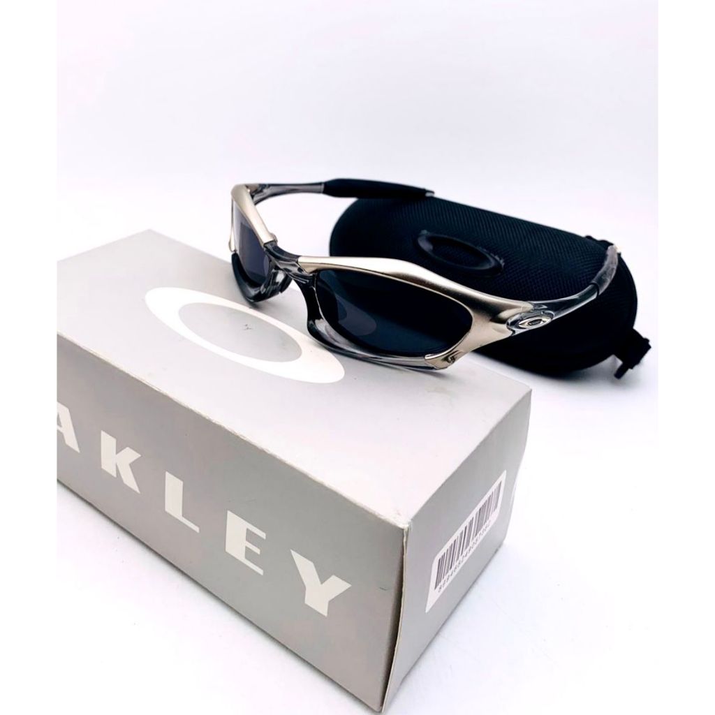 NEW KACAMATA PRIA SANGGLASS OAKLEY SPLICE SUPER PREMIUM QULITY FRAME SILVER BLACK