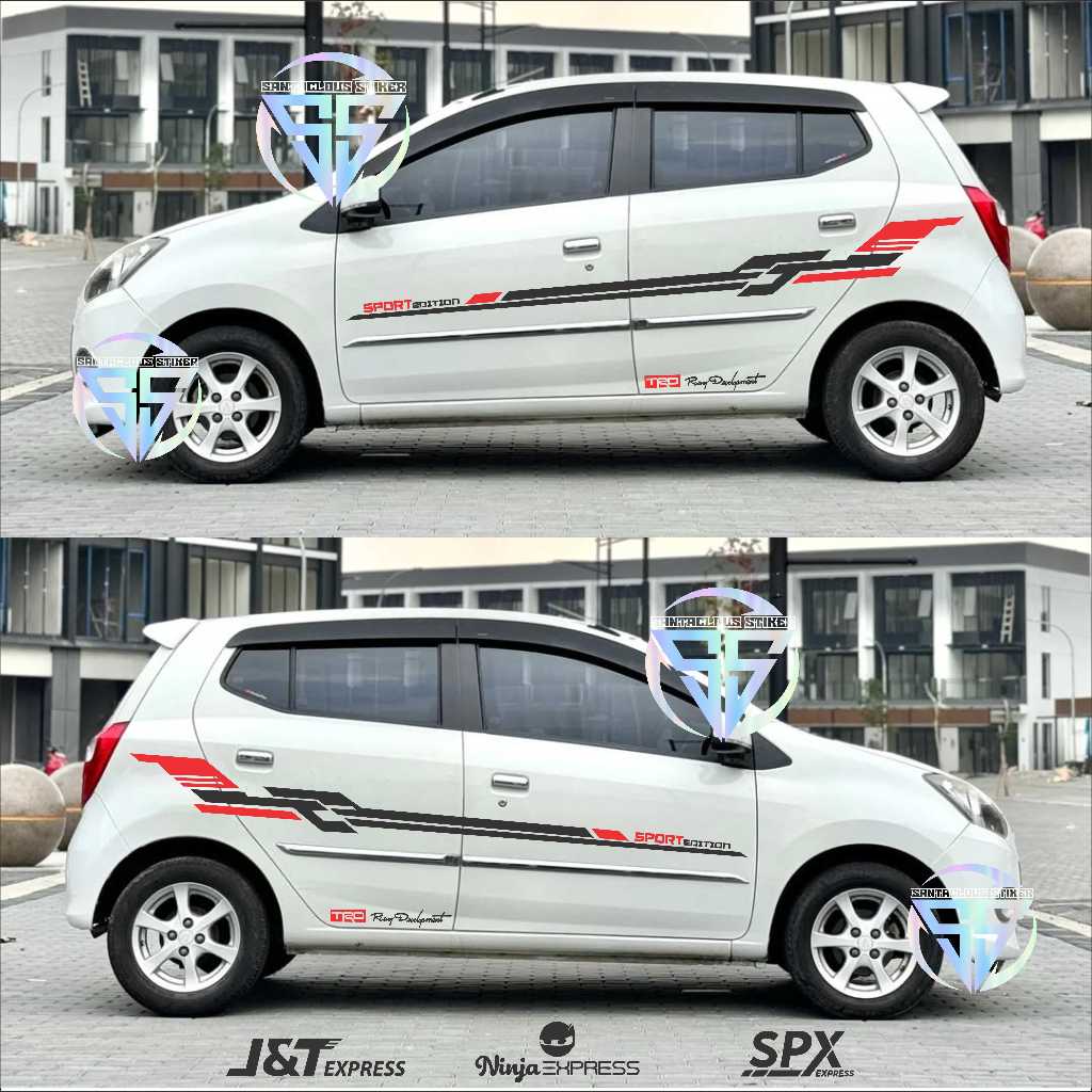 Stiker mobil daihatsu ayla stiker list minimalis mobil ayla agya brio jazz dll stiker universal